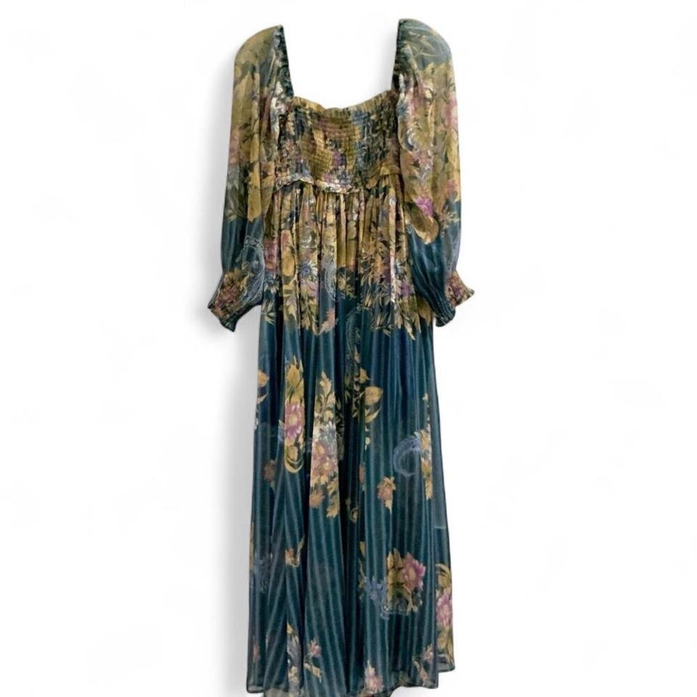 Free People Angel Eyes Maxi Dress Blue Floral Size Small - Picture 8 of 10